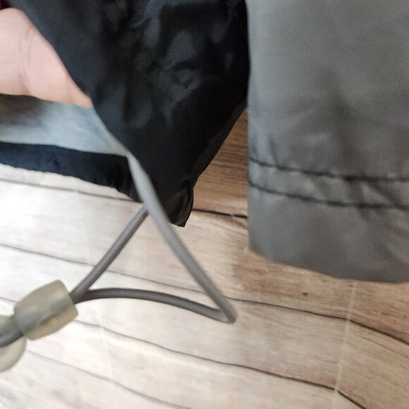 NIKE Windbreaker Jacket RN56323 Black Gray Zipper Men's Size Large Zip Pockets - Picture 12 of 16